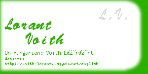 lorant voith business card